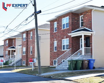 Hung Windows Made of White PVC